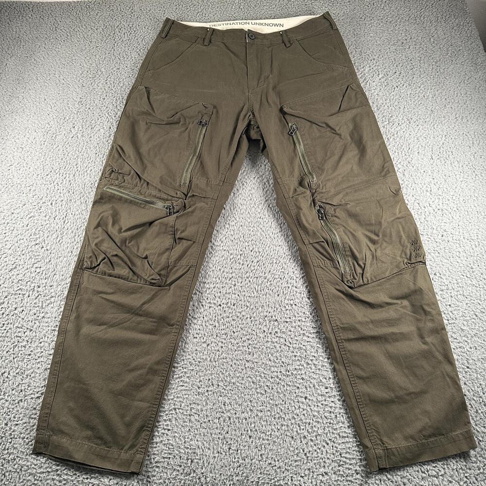 Liberaiders Destination Cargo Pants Mens 34 Green Zip Pocket Army